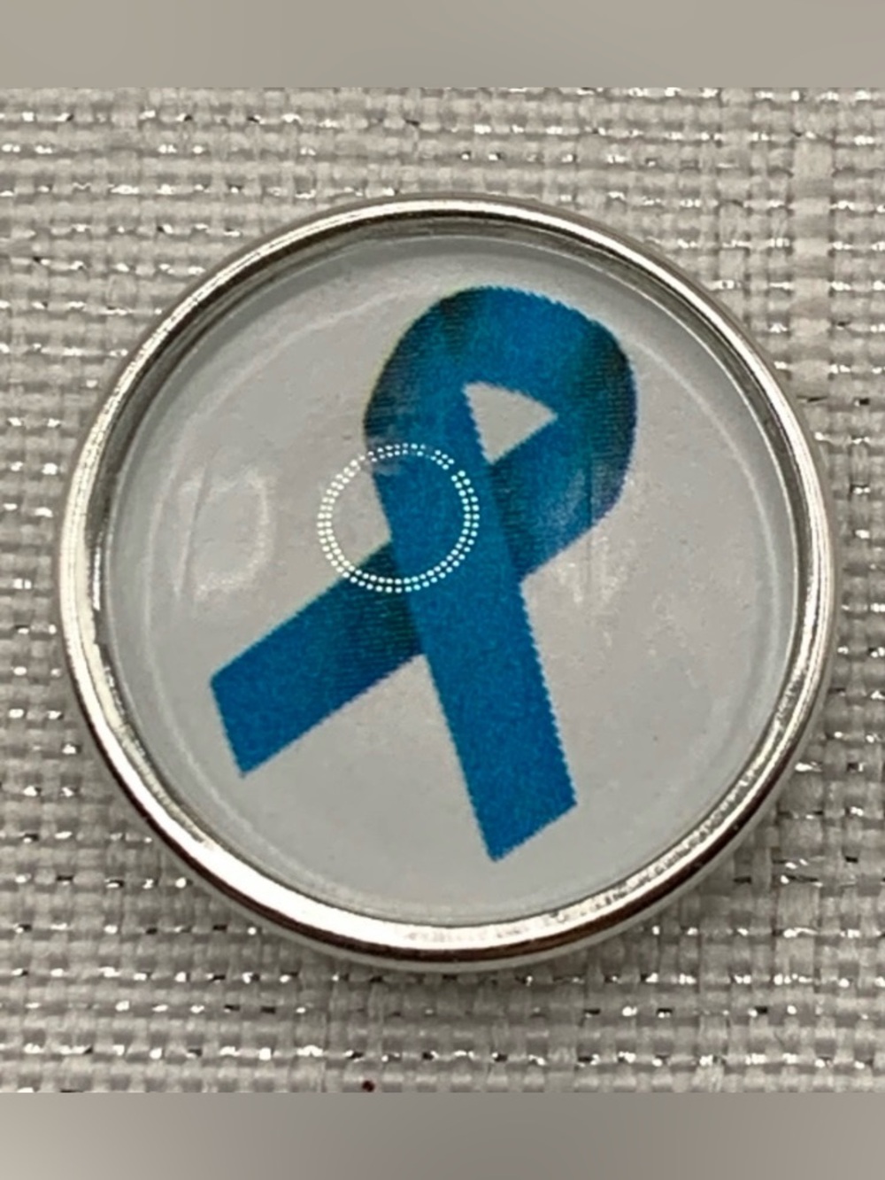 TEAL RIBBON - Sexual Assault- Abuse Awareness - Snap Button Charm - 18mm/20mm